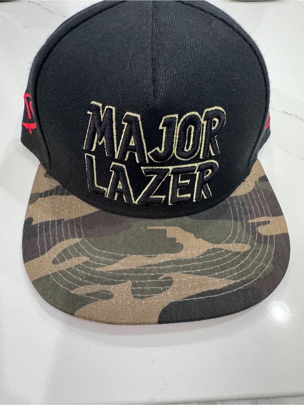 Major Lazer Black and Camouflage Snapback Hat